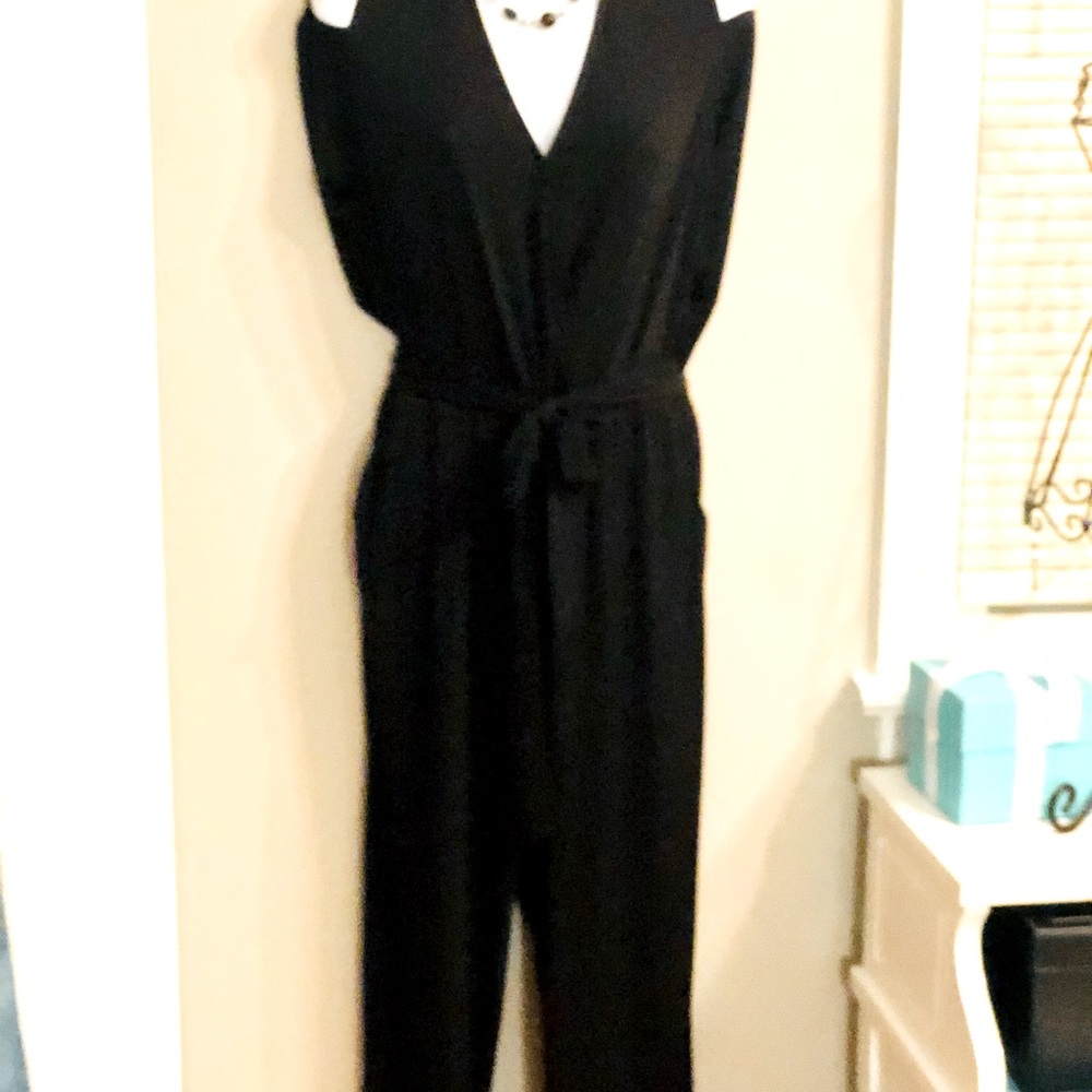 NY Collection Cold Shoulder Jumpsuit L